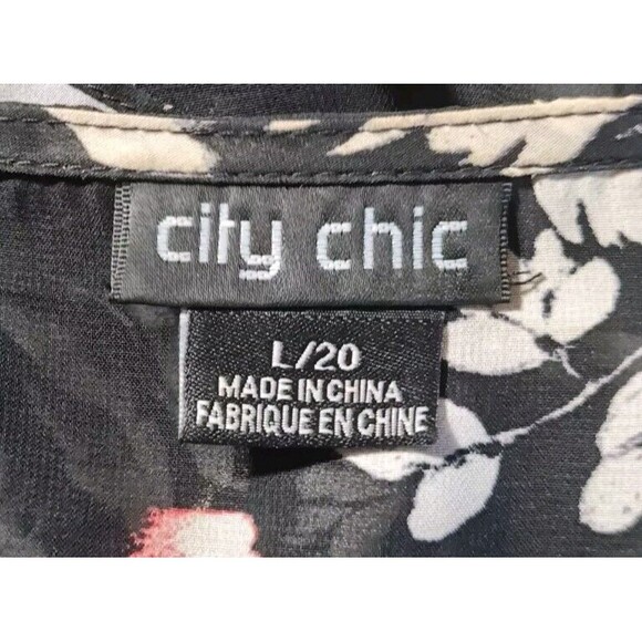 City Chic Women Hight Low Real Wrap Maxi Ruffle Dress Plus L/20 No Camisole 284A - Picture 5 of 7